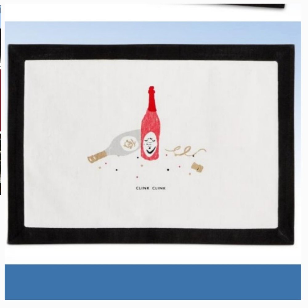 kate spade clink clink placemats set of 4 nwt